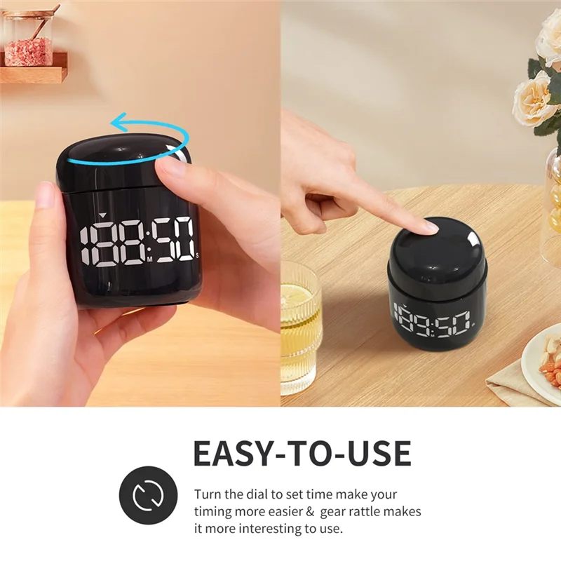 A98E-Large LED Display Countdown Countup Timer, Digital Kitchen Timer Volume Adjustment For Cooking,Student Use Manager