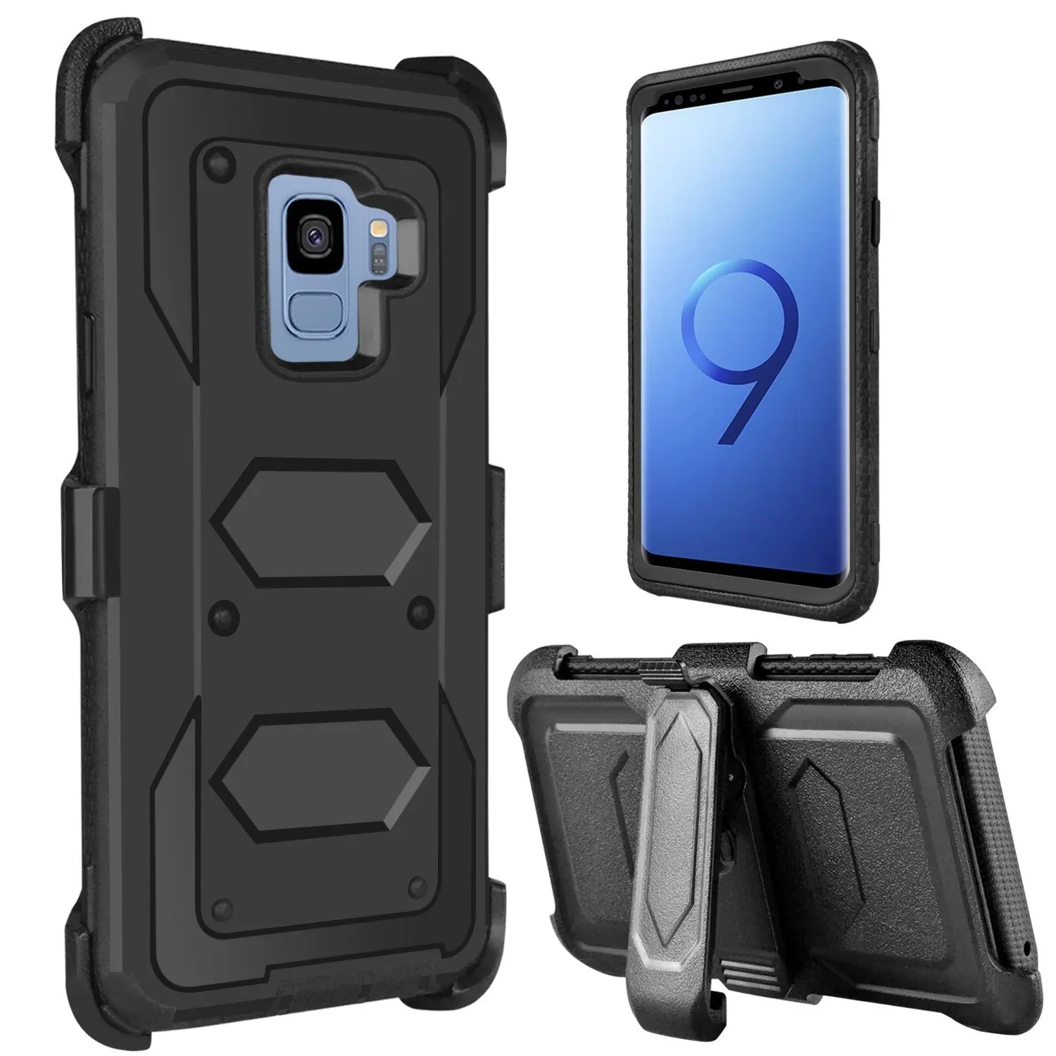 

Shockproof Heavy Duty Armor Case Cover With Belt Clip For Samsung Galaxy S9 Plus S10 Plus S10e Note 9 Note 10 Plus