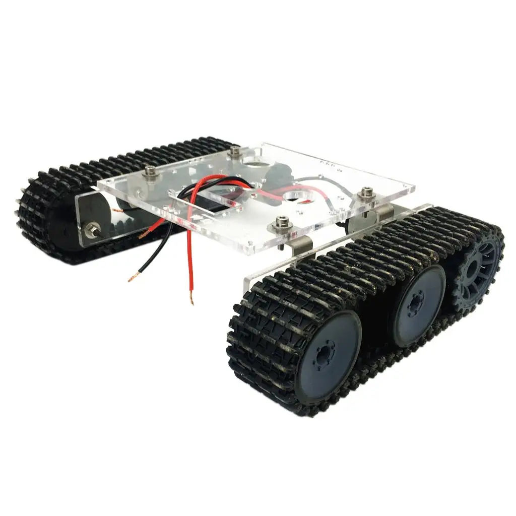 High Power Tank Car Chassis Track Alloy DIY Robot Kit Science Toy for Student STEM Projects