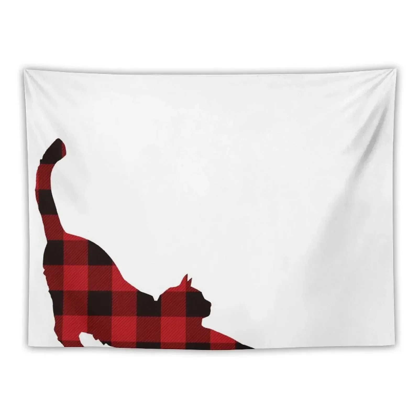 Plaid Cat Tapestry Room Decoration Korean Style Cute Decor Home Decorations Aesthetic Bedrooms Decorations Tapestry