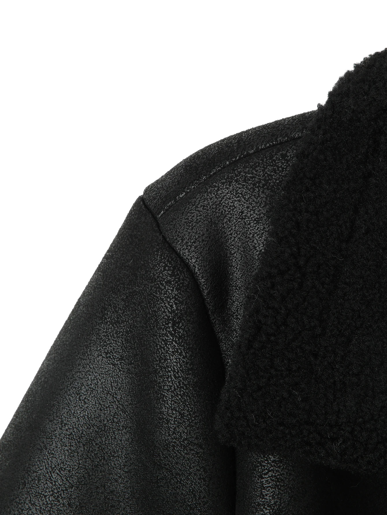 Women's Classic Black PU Leather Jacket - Vegan Faux Moto Coat with Lapel & Multi-Pockets, All-Season Zippered Outerwear ⚡