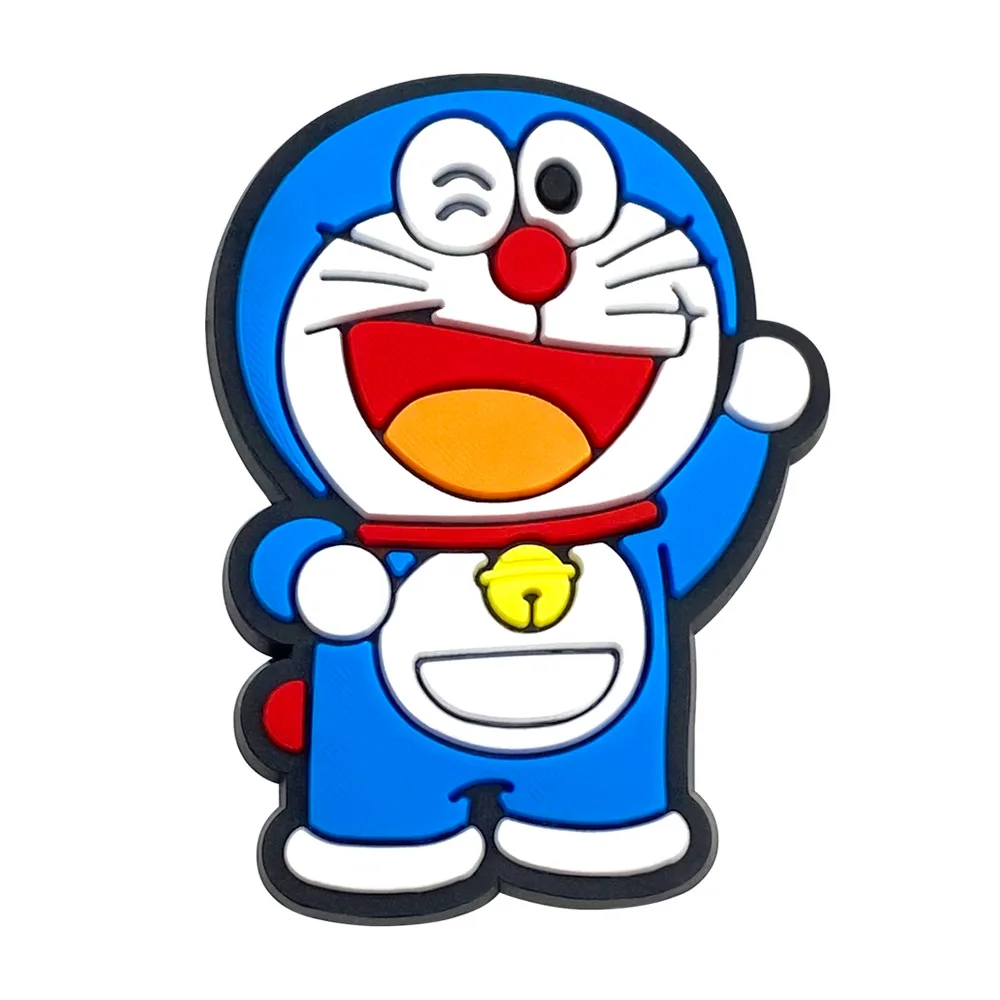 12 個かわいいスーパーロボット猫漫画靴チャームアクセサリー子供靴の装飾フィットリストバンド下駄サンダル子供クリスマスギフト