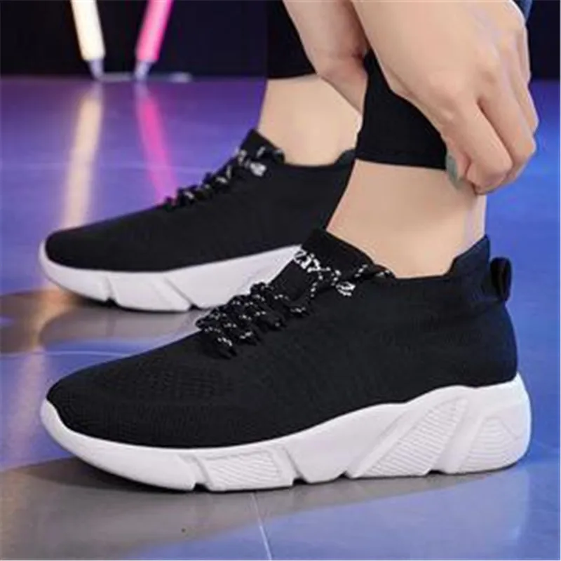 Men\'s Sneakers Shoes for Women Tennis Trend Socks Walking Shoes Loafer Breathable Casual Running Summer Green Large Size 35-47