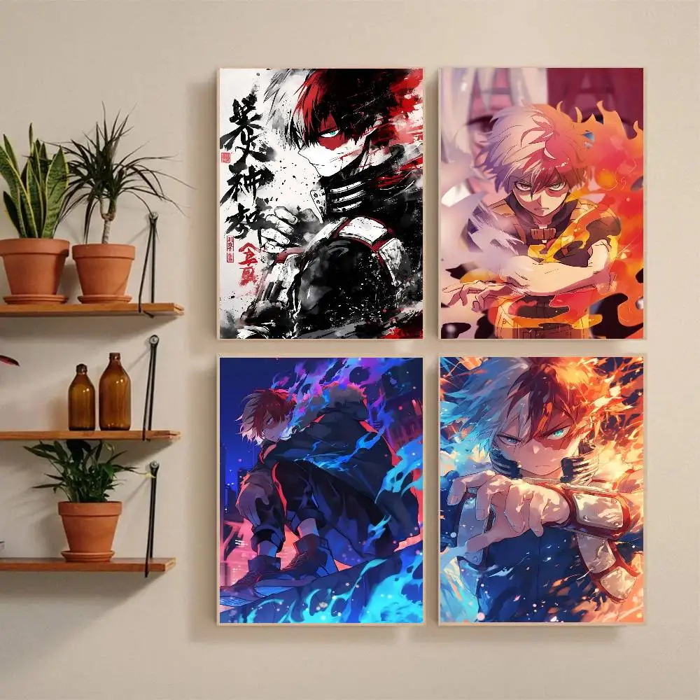 Anime Characters T-Todoroki Shoto Poster Self-adhesive Art Waterproof Paper Sticker Coffee House Bar Room Wall Decor