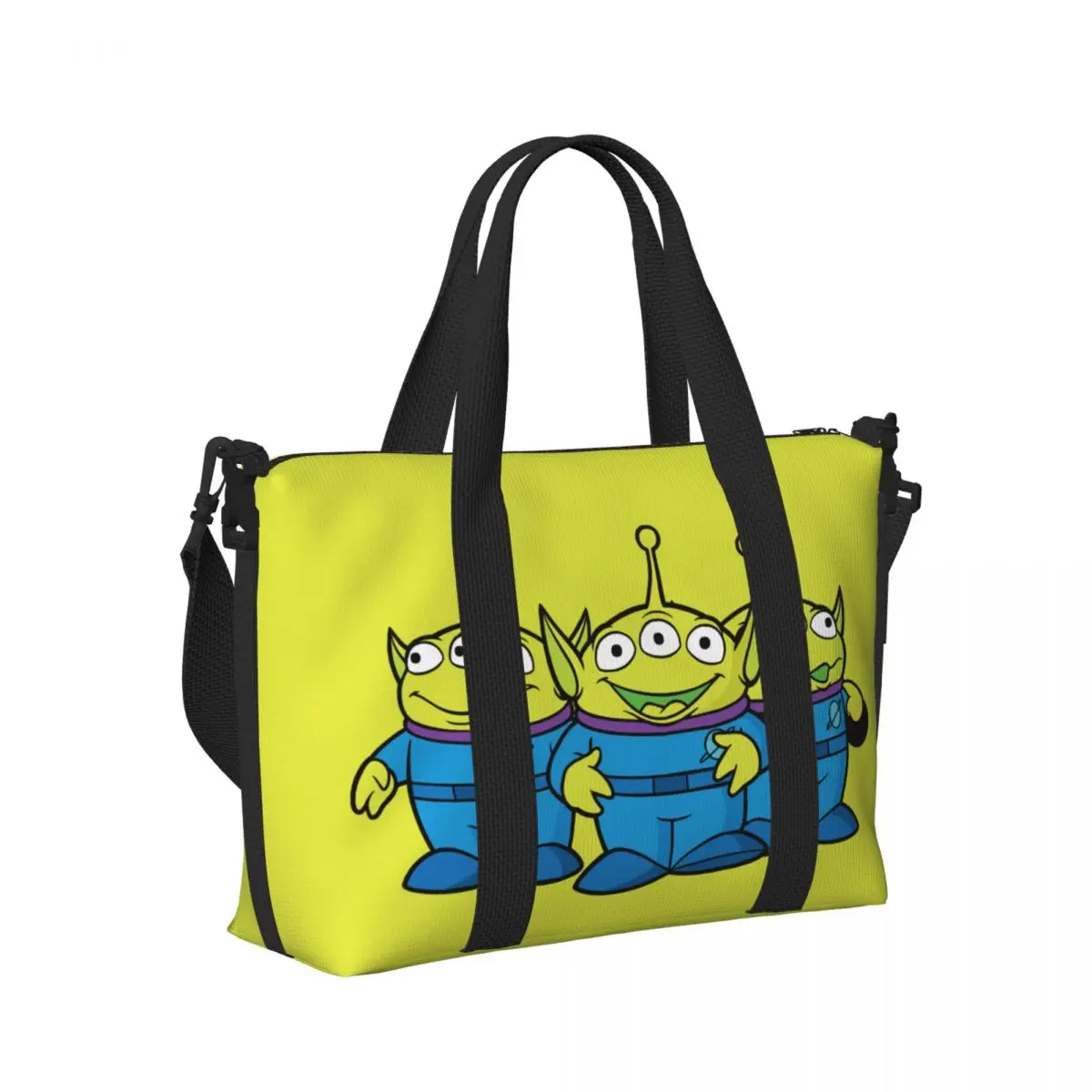 Sac fourre-tout de plage Aliens Toy Story personnalisé pour femmes, grand compartiment, sacs de voyage Anime Manga, salle de sport