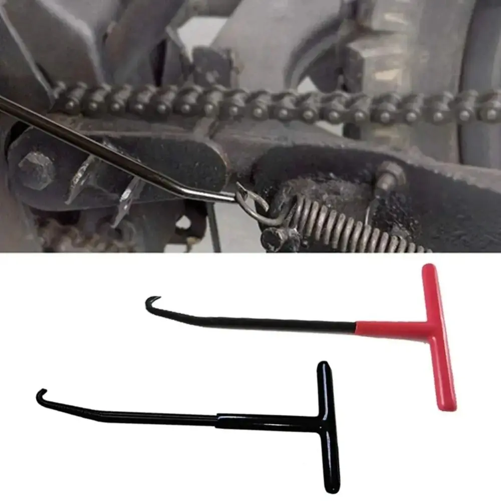 

Инструмент для снятия выхлопной пружины с Т-образной ручкой, монтажный крючок для снятия мотоцикла с резиновым покрытием, крюк для выхлопной пружины мотоцикла