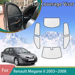 Car Full Coverage Sunshades For Renault Megane 2 MK2 Megane II 2003~2008 UV Protection Car Accessories Window Decoration 2006