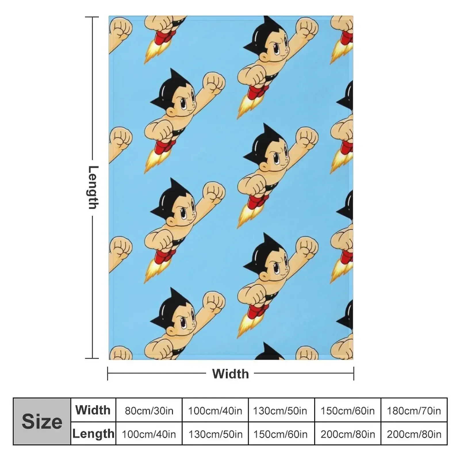 Astro Boy Mighty Atom Throw Blanket For Decorative Sofa For Sofa Thin Fashion Sofas Baby Nap cosplay anime Blankets