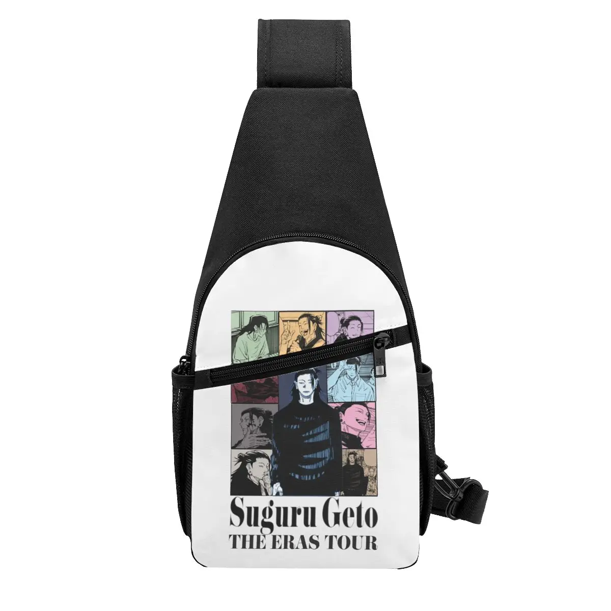 Jujutsu Kaisen Suguru Geto Anime Girl Dinner Chest Bag Men Sling Crossbody Backpack Chest Bag Travel Hiking Daypack Shoulder Bag