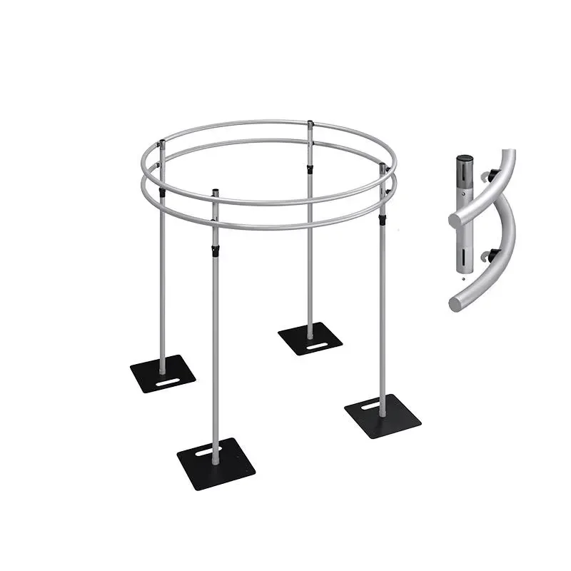 3*3m Round Canopy Garden Wedding Pipe and Drape Kit Very Easy to Transport and Set up Adjustable Aluminum Pipe and Drape