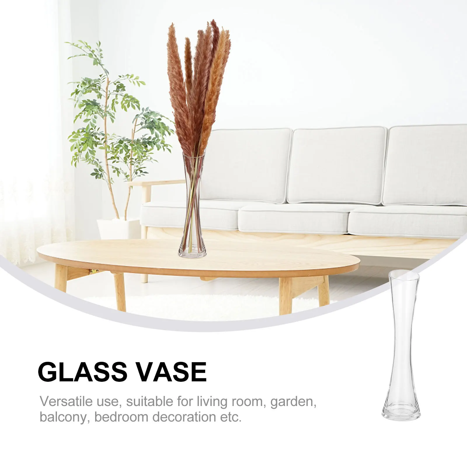 

Decorative Glass Vase Multi-Functional Ornament Unique Vase Design Exquisite Transparent Color Fresh Artificial Flower