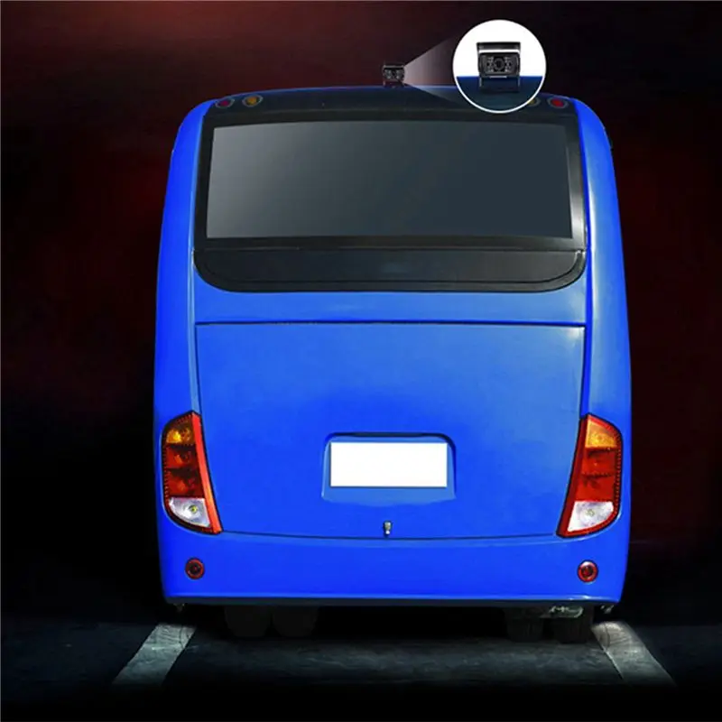 Powerful 2X Aviation Head Car Rear View Monitor Upgrade 700Tvl Ccd 18 Ir Leds Reversing Camera 12/24V For Truck Caravan Bus