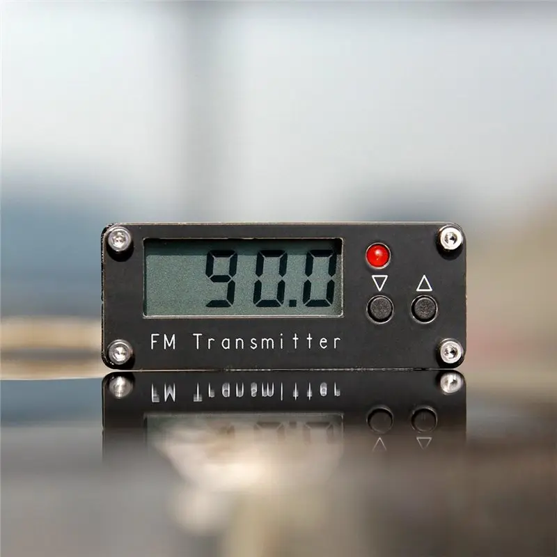 N34R-Stereo FM Transmitter 0.5W Digital Display Portable Radio Station Equipment Long Range 2000 Meters 76-108Mhz Broadcast