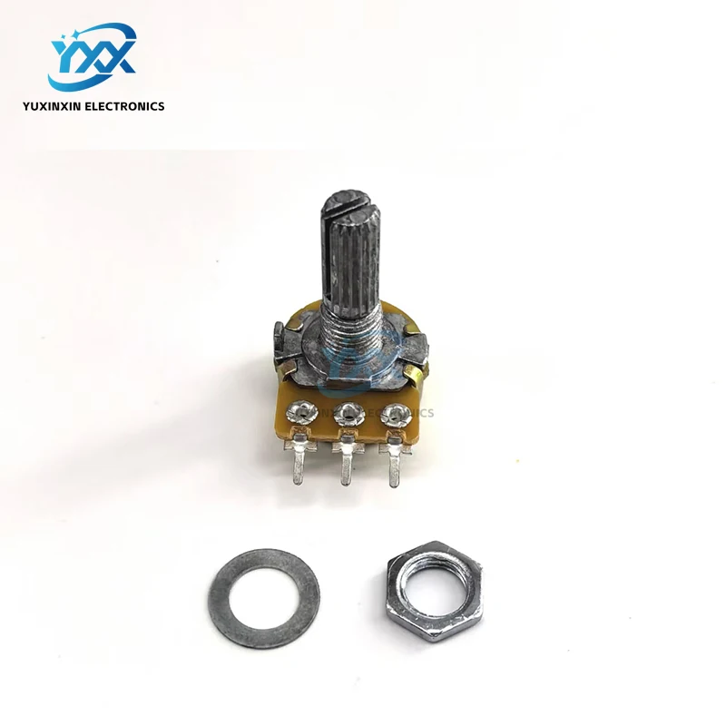 50 قطعة WH148 B 1K/2K/5K/10K/20K/50K/100K/250K/500K/1M واحد الخطي الجهد 3PIN L20 رمح