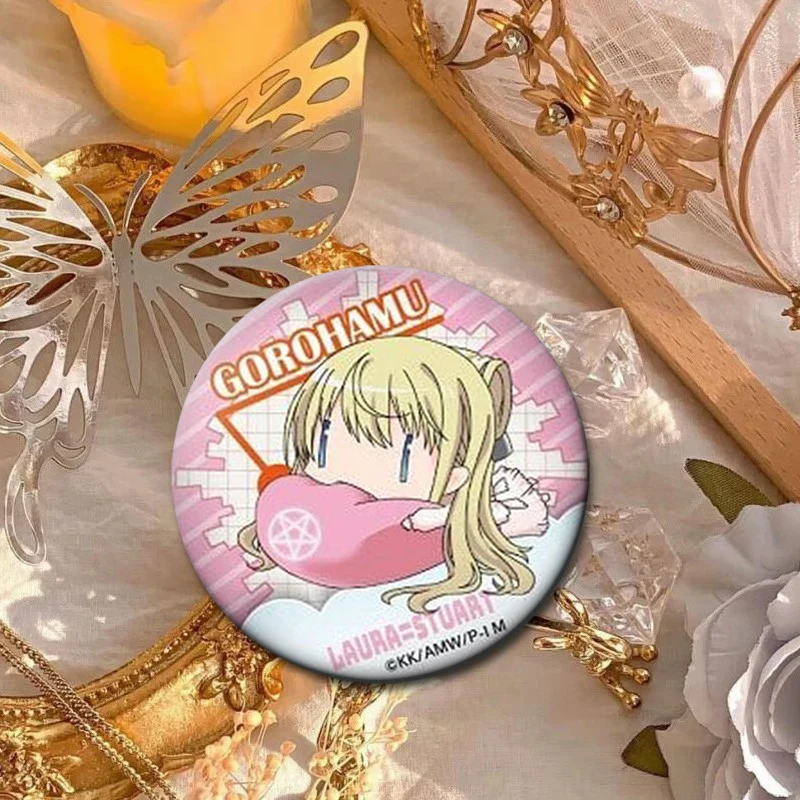 أنيمي مؤشر سحري معين شارة الإبداعية صفيح زر دبوس بروش مستدير على ظهره الملابس ديكور مجوهرات اكسسوارات هدية