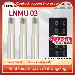 LNMU03 CNC o wysokiej wydajności i wysokiej prędkości frez czołowy głowy i dwukrotnie krawędzi frezowania wkładka LNMU0303ZER-MJ KT1505 YZ735