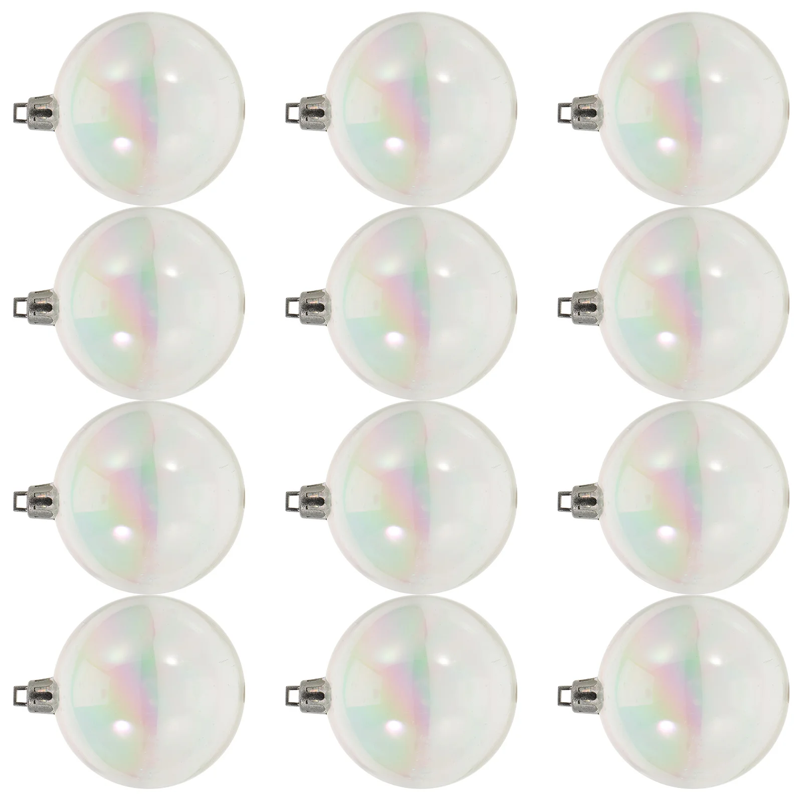 

12Pcs Pearly Bubble Christmas Ball Set Shiny Transparent Ornament for Xmas Tree Hanging Party Decoration Xmas Tree Ornament