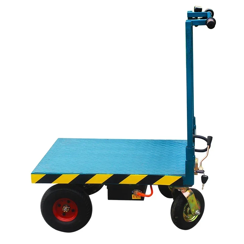 

Electric Folding Cart Handling Tile Building Materials Platform Trolley Pull Small Trailer Portable Commercial Lightweight