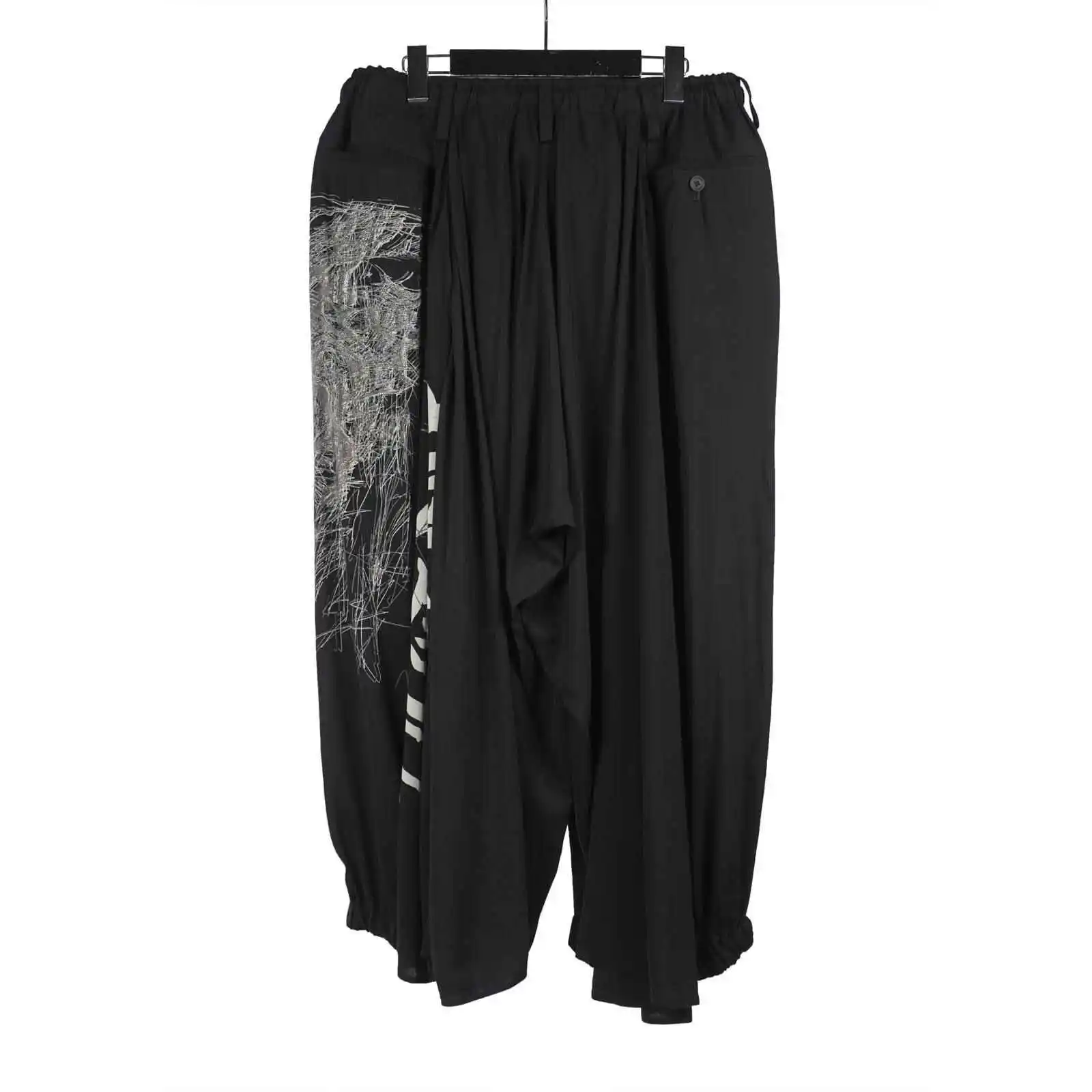 

TOP-YAMOTO японский оригинальный дизайн темные нишевые свободные черные нишевые свободные повседневные брюки