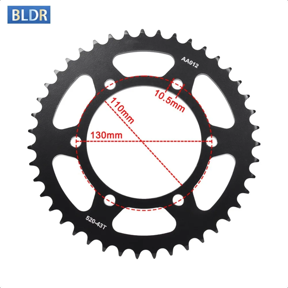 520-14T 520 43T Motorcycle Front Rear Sprocket Gear Wheel Kit for