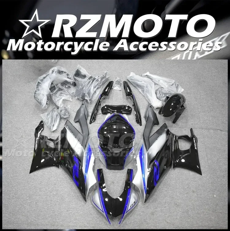 

4Gifts Injection Mold New ABS Fairings Kit Fit for YAMAHA YZF- R3 R25 2019 2020 2021 2022 19 20 21 22 Bodywork Set Blue Silver