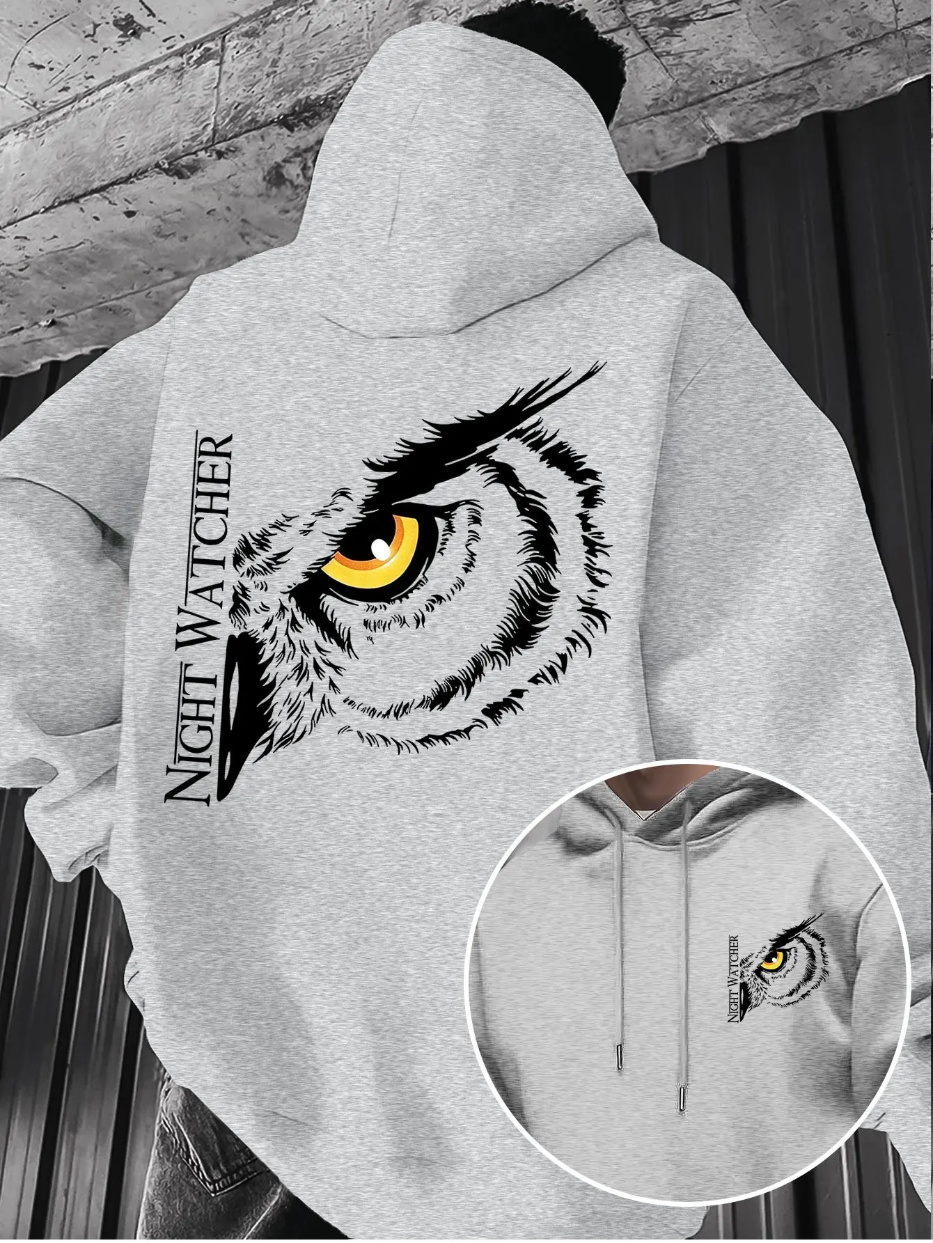 Fashion Street Night - Night owl big eye pattern printed