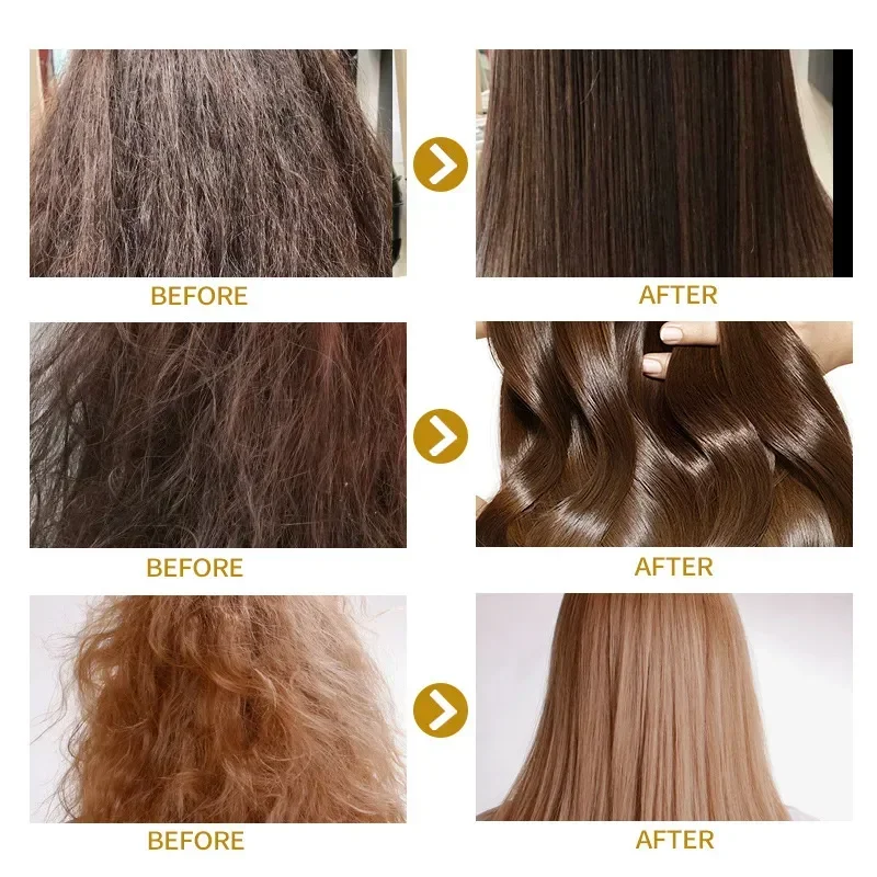 Máscara mágica do cabelo da queratina, 5 segundos, reparação rápida, danificados, cabelos crespos, macio liso, brilhante, alisamento permanente, cuidado do cabelo