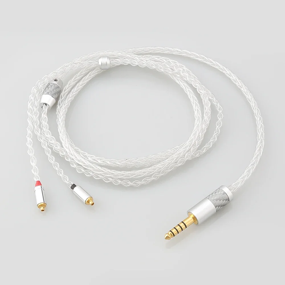 

HIFI 2.5mm/3.5mm 4.4mm XLR Balanced 8 cores 99.99% Pure Silver Earphone Headphone upgraded Cable For MMCX AKG N5005 N40 N30