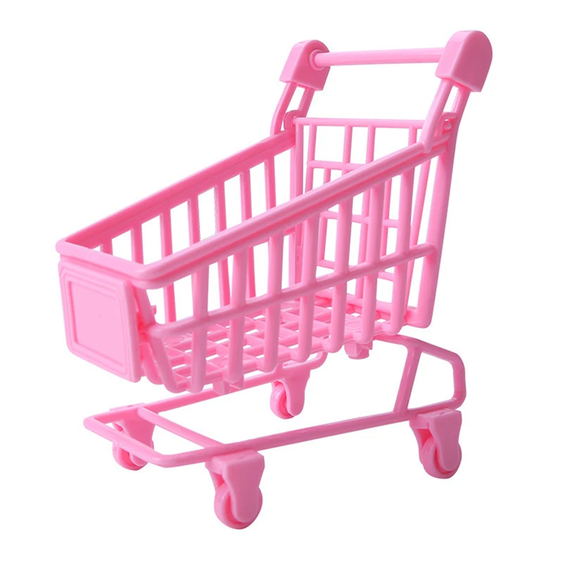 Shopping Cart Makeup Sponge Rack Miniature Grocery Cart Tiny Supermarket Handcart Shopping Utility Cart Kids Toy