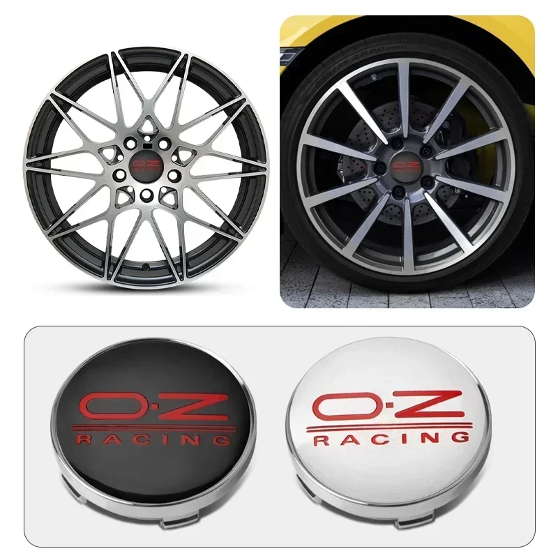 4pcs 60MM Car OZ Racing Logo Styling Wheel Center Hub Caps Sticker Accessorie