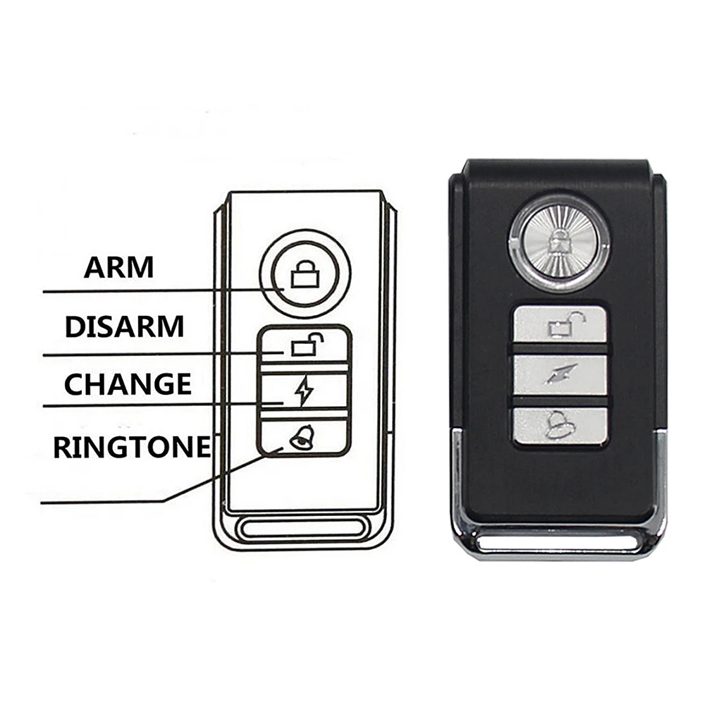 Motorcycle Alarm Remote Control Bicycle Door Window Automobile Alarms