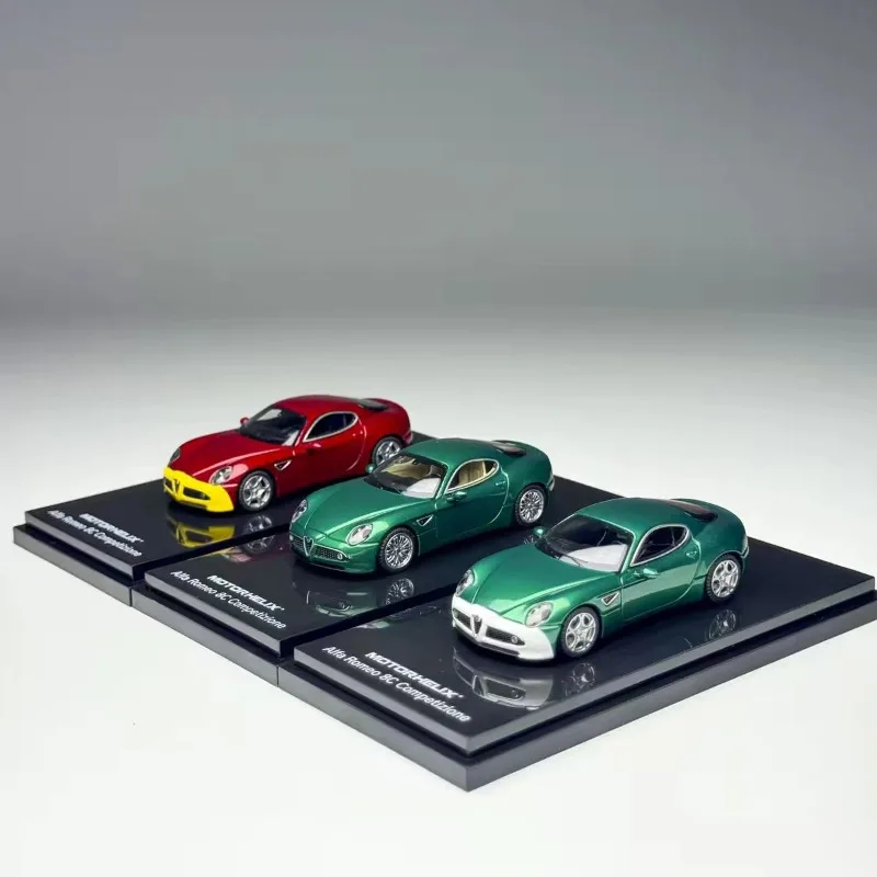 In stock 1:64 8C Competizione 2008 alloy replica vehicle model, boy toy gift, room collection statue