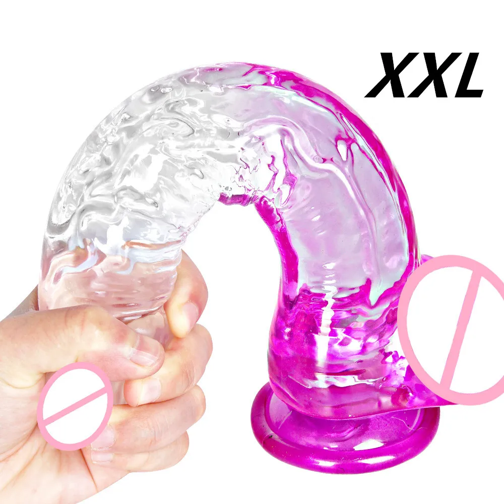 XXL Female Dildos Women\'s Artificial Penis Dick Penis Manual Stimulation Suction Cup Cock for Lesbian Female Masturbation Device