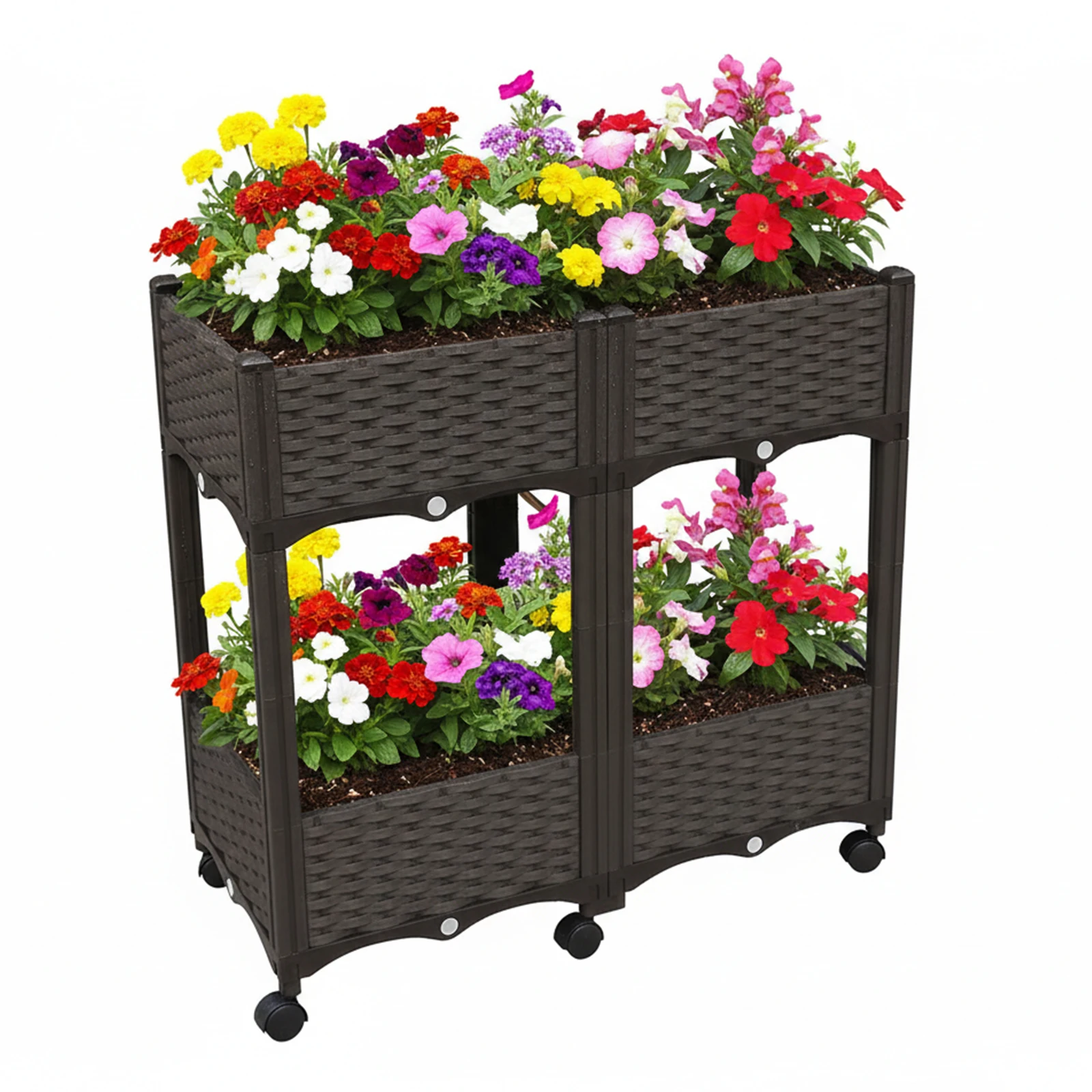 

Высокая грядка-клумба с дренажным клапаном для выращивания овощей и цветов на балконе и в саду, аксессуар для садоводства