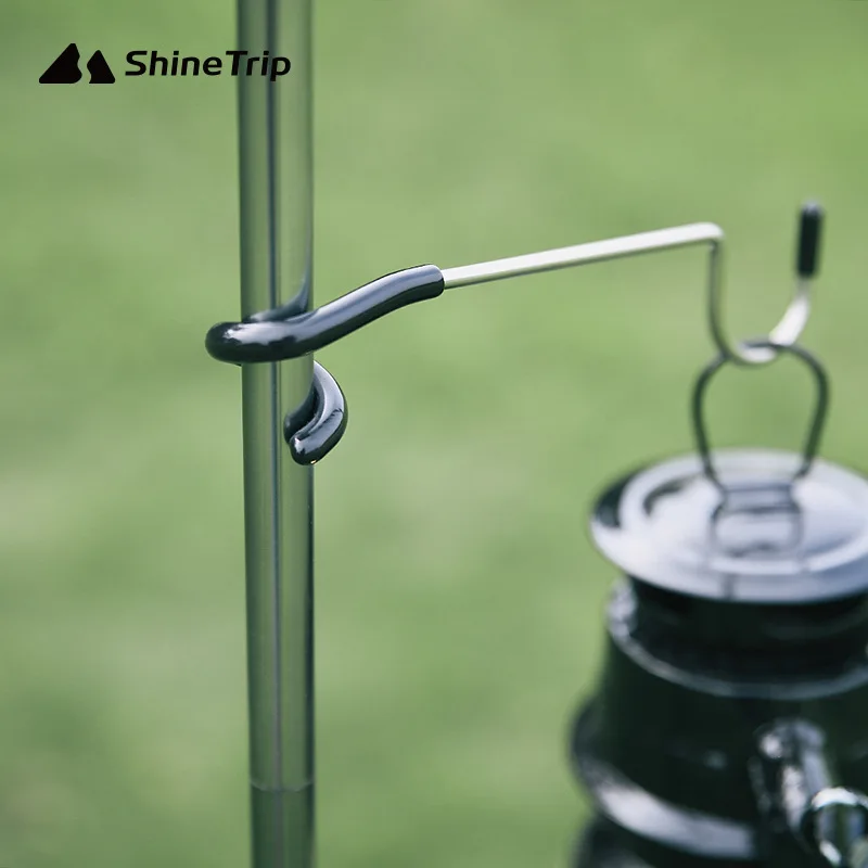 Shine Trip Stainless Steel S-Shape Double Hook Pig Tail Storage Light Pole Hook for Camping