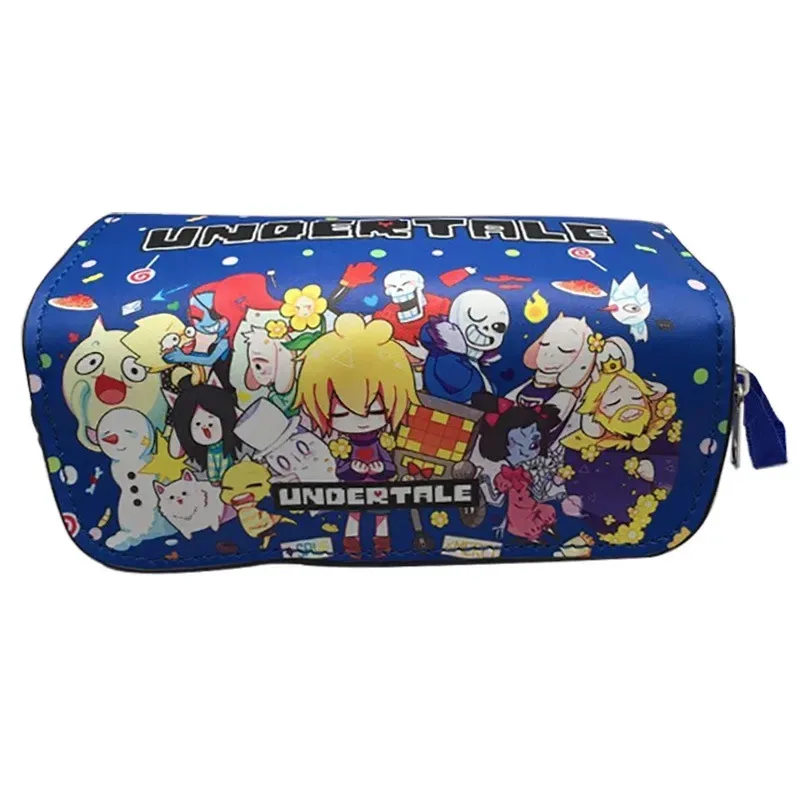 25COSUndertale Cosplay Pen Pencil Case Cartoon Student School Stationery Box Cosmetic Makeup Bag Gift
