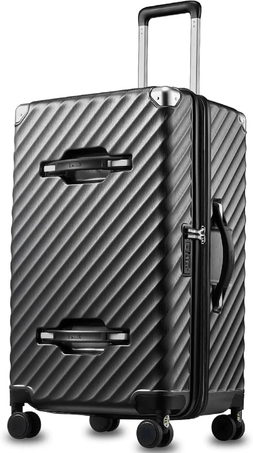 

Trunk Luggage, Expandable PC Hard Shell Large Checked 28 Inch Suitcase with Shock - Absorbing Wheels & TSA Lock