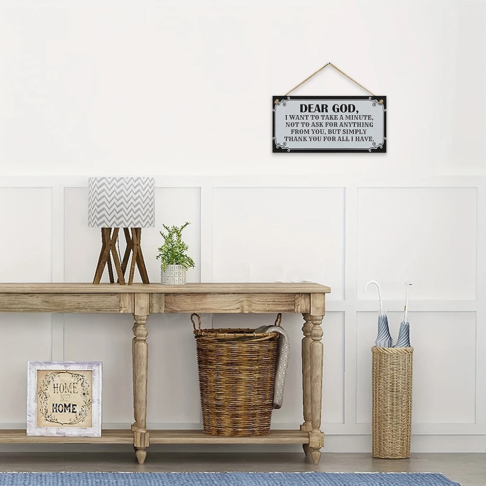 1pcsquare Holztür Zeichen Wand dekoration hängendes Zubehör Amazon hängende Holz schilder lieber Gott Wand dekoration hängen acce