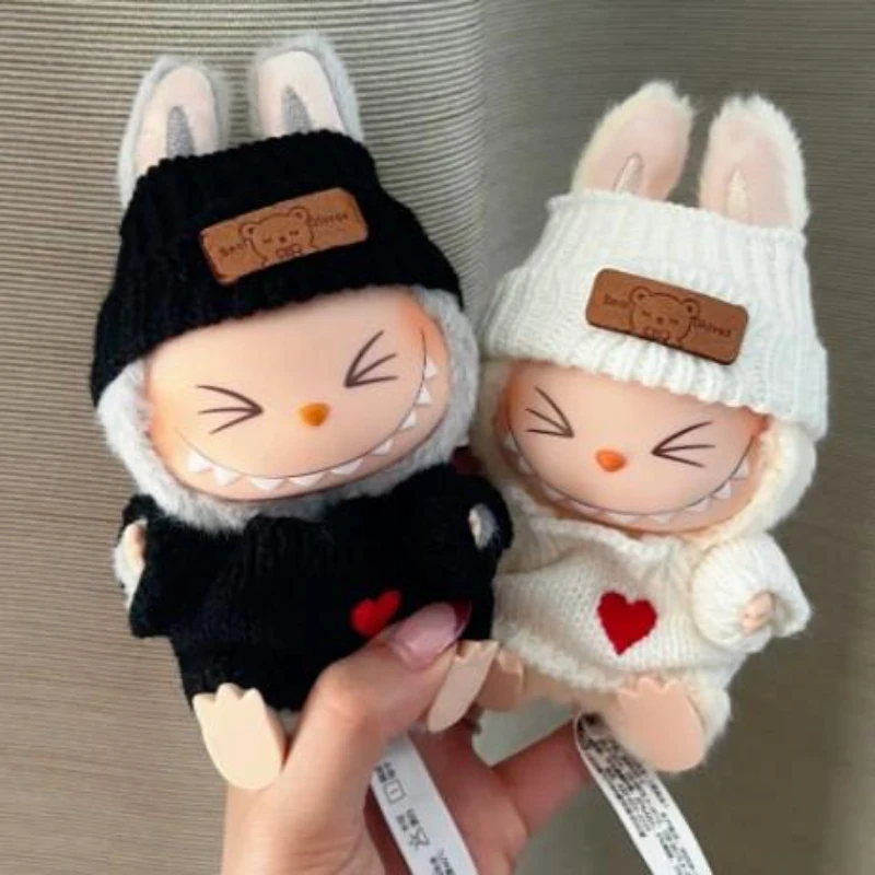 17cm Mini Plush Doll'S Clothes Outfit Accessories For Korea Kpop Exo Labubu Idol winter sweater Decoration suit Clothing Gift