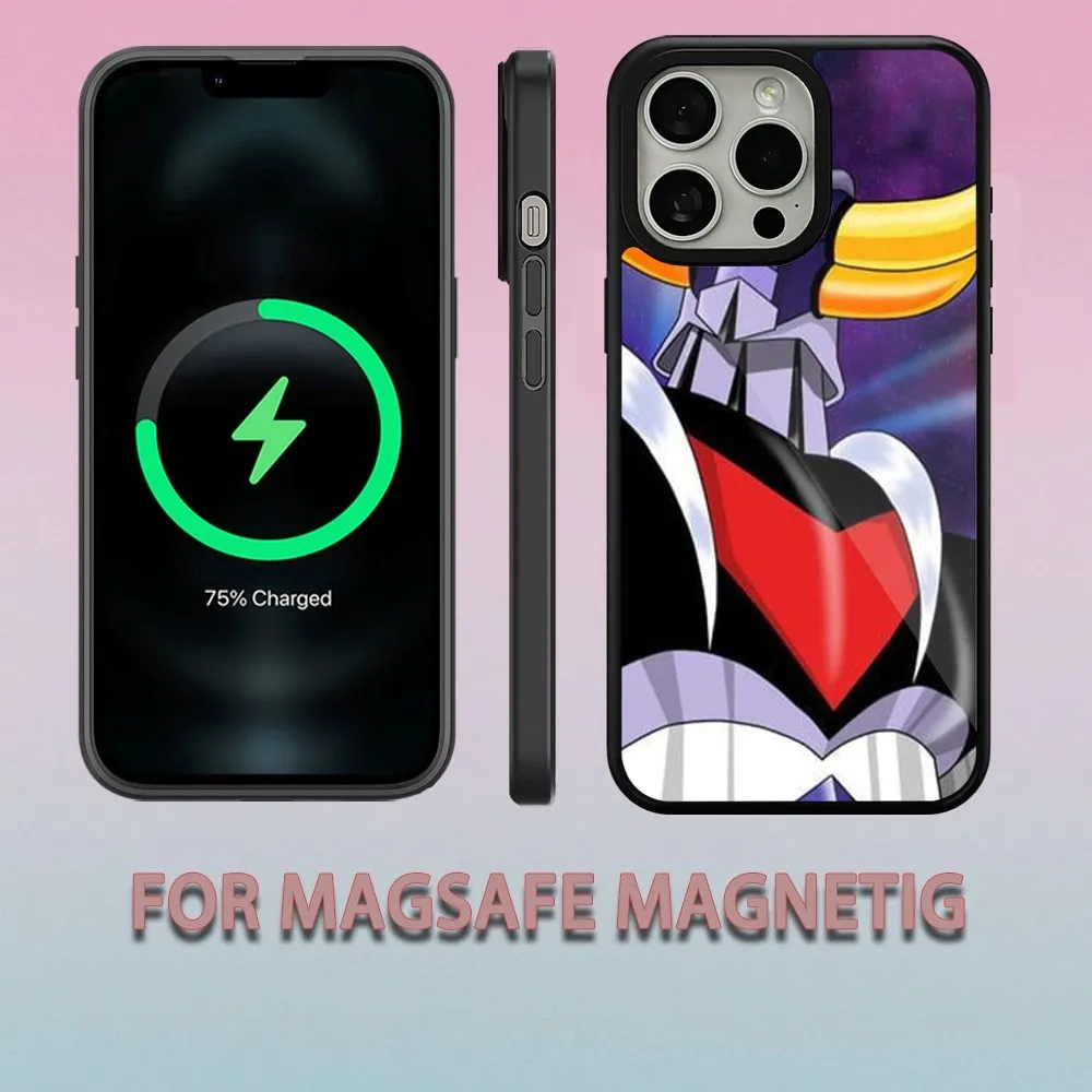 UFO Robot Grendizer  Phone Case For iPhone 15 14 13 12 11 Pro Max Plus Magsafe Magnetic Wireless Charging Cover