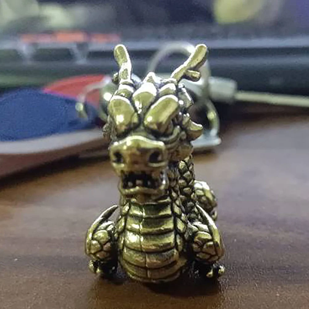 

Copper Dragon Premium Statue Small Animal Decor Desk Vintage Dragon Statue nament Retro Metal Craft Miniature Decor