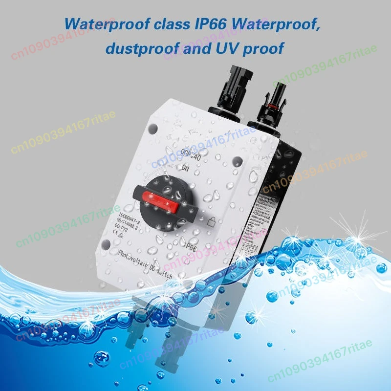 

Выключатель солнечной системы IP66 32A Водонепроницаемый наружный фотоэлектрический изолятор 1200 В ИБП/инвертор/фотоальтический (в наличии EUROPE)