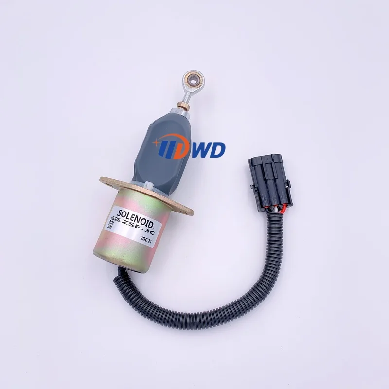 ZSF-3C 24V DC Fuel Stop Shut Off Down Flameout Solenoid Valve Assy For Wheel Loader Engine Spare Part