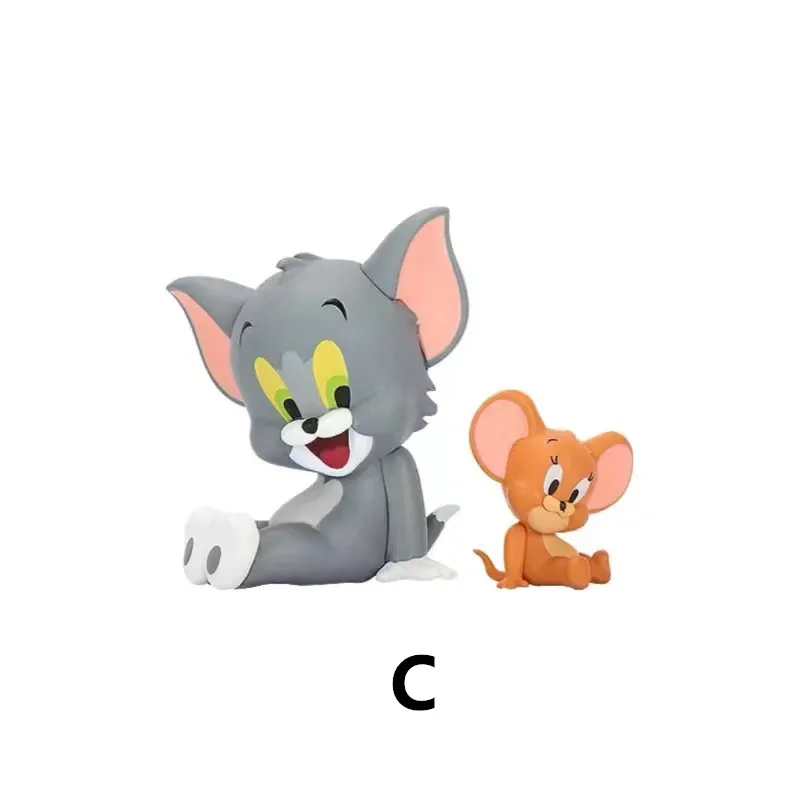 Disney-Tom e Jerry Anime Action Figure, Estátua dos desenhos animados, Brinquedos de PVC, Modelo de Coleção, Decoração do Lar, Presente Kids, Engraçado, 2Pcs, Lote