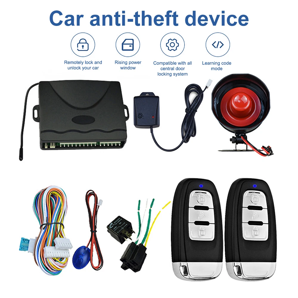 Universal Car Burglar Alarm Protection Security System Remote Control Door Lock Vehicle Keyless Entry System Car Accessories