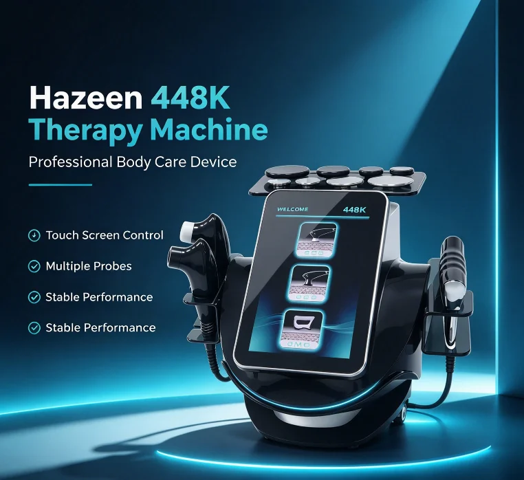 448kHz Tecar Therapy Machine 3 Handles 8 Heads, Deep Heating Physiotherapy Beauty Device for Face Lifting Body Sculpting