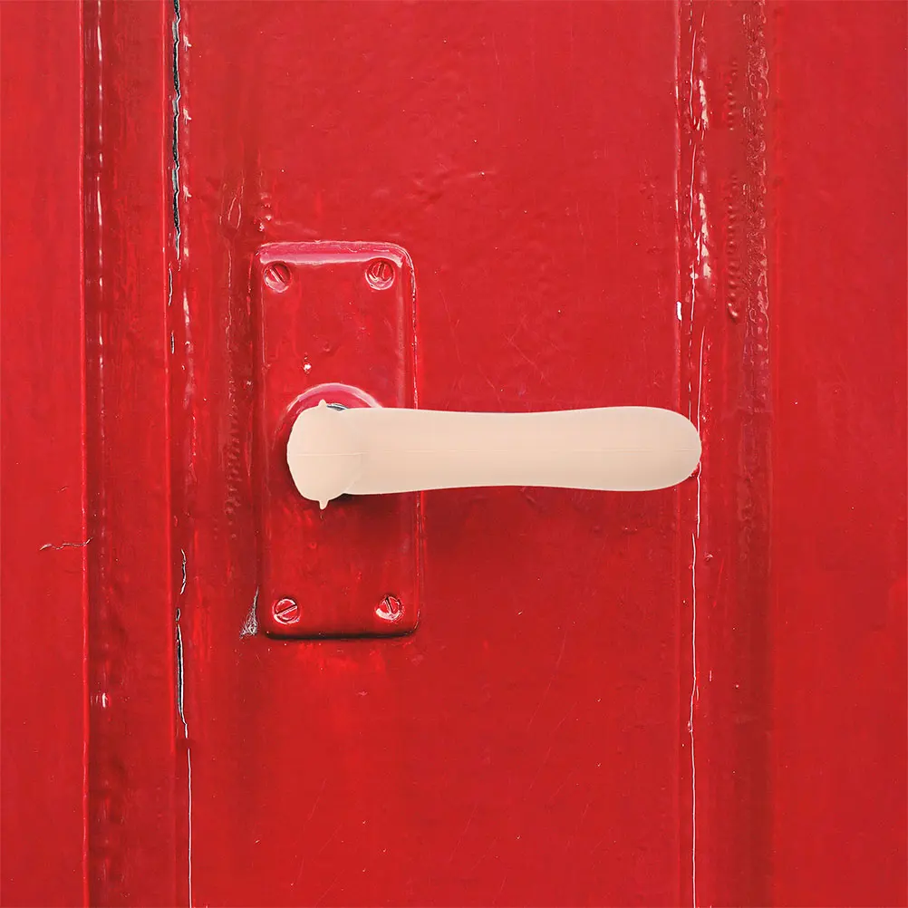 

4Pcs Door Handle Protectors Silicone Childproof Safety Covers Proof Easy Installation Door Knob Cushion Anti-Collision