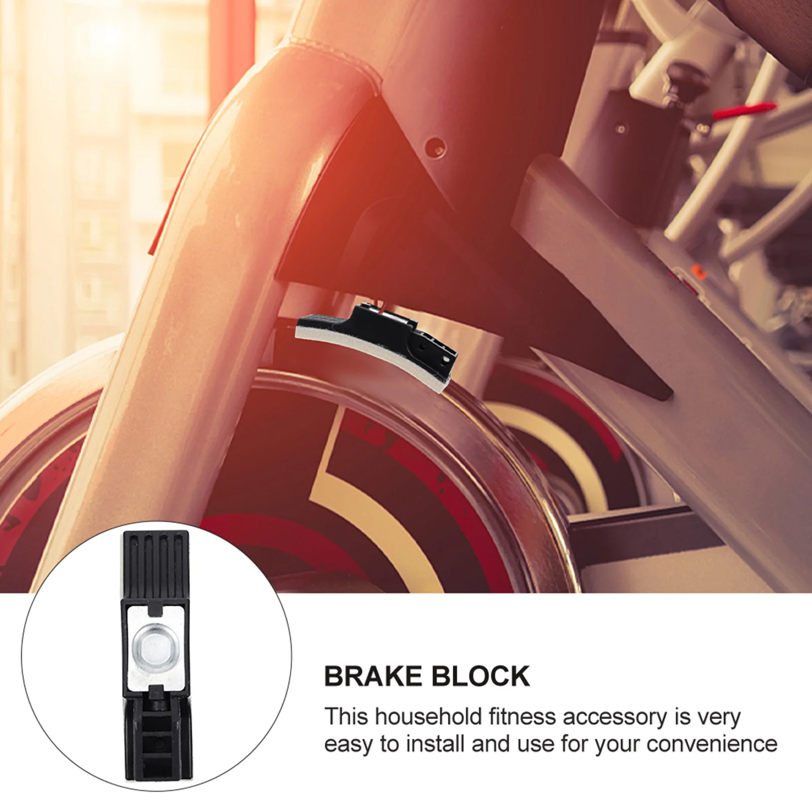 

2pcs Brake Block For Exercise Bike Durable Fitness Bike Brakes Anti-Slip Household Gym Accessories Indoor Workout Equipment