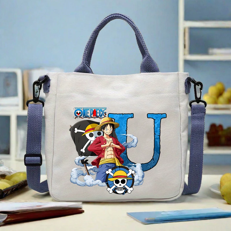 

Сумка через плечо One Piece с мультяшными аниме-персонажами для мальчиков, модная мужская сумка-кроссбоди, крутая сумка-тоут большой вместимости, подарок