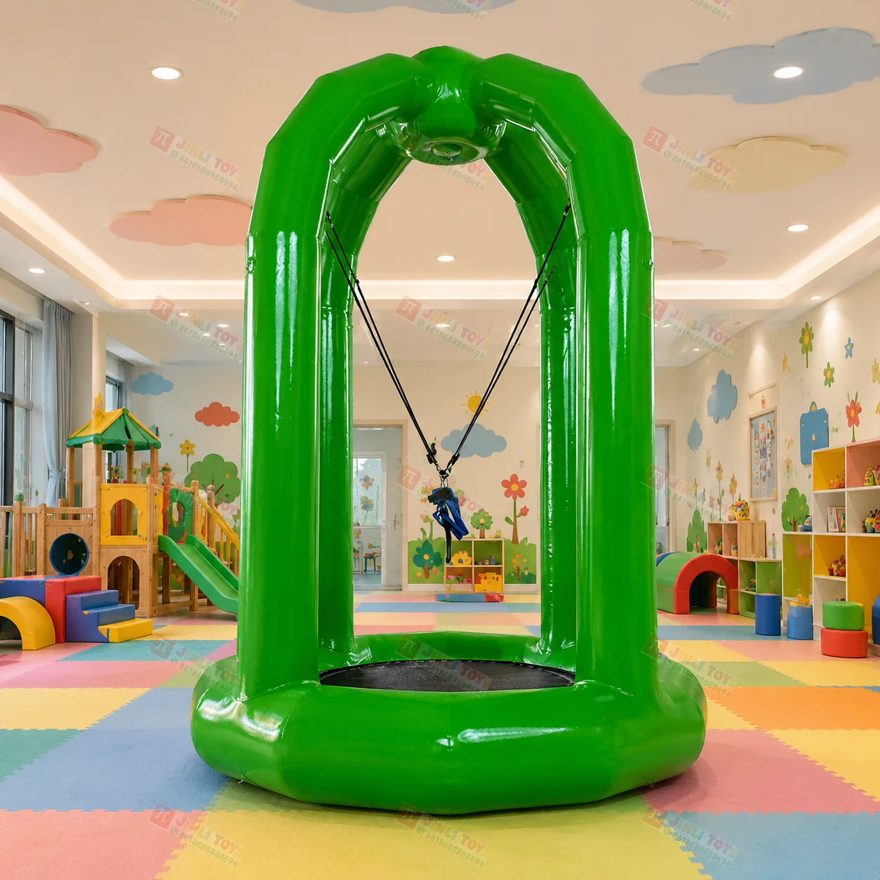 Heavy Equipment Rental - Trampolino Elastico da Esterno per Bambini,